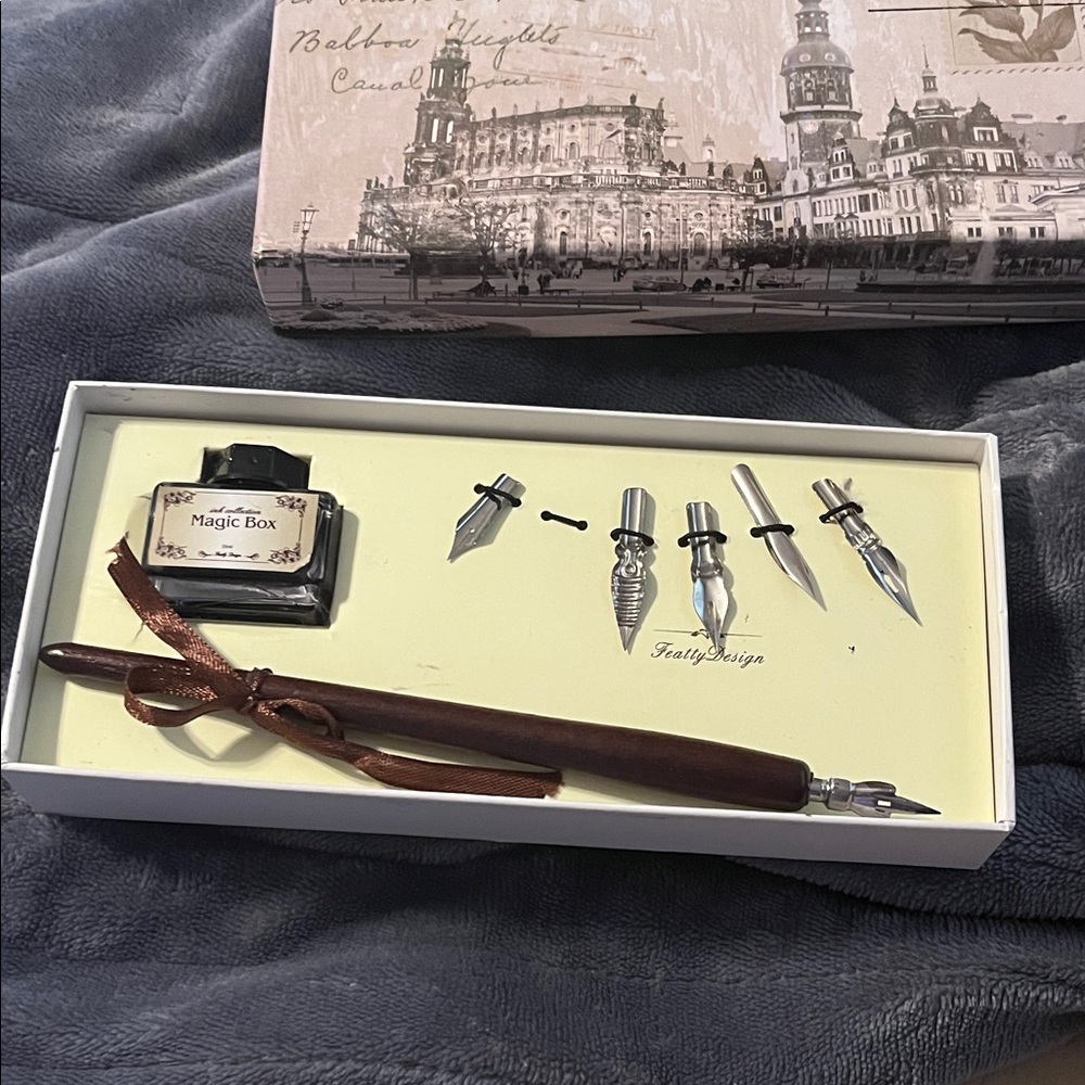 Magic Brown Ink Bottle with Decorative Label